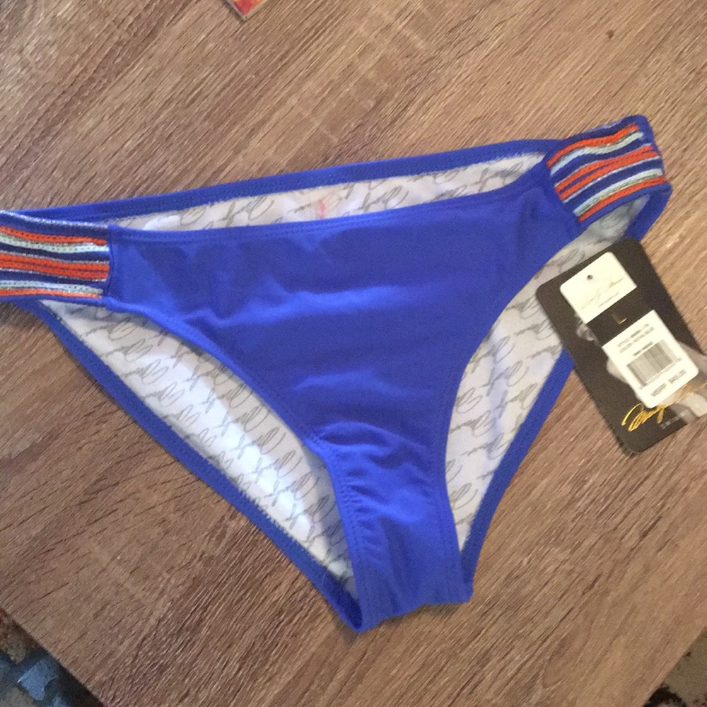Blue Hipster Bikini Bottoms